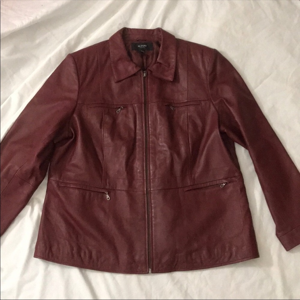 Alfani Rusty buttery leather jacket- DONATING SOON